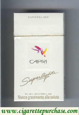 Capri Superlights 100s cigarettes hard box